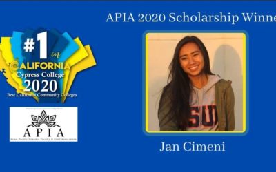 Cypress College APIA Scholarship Recipient 2019-2020